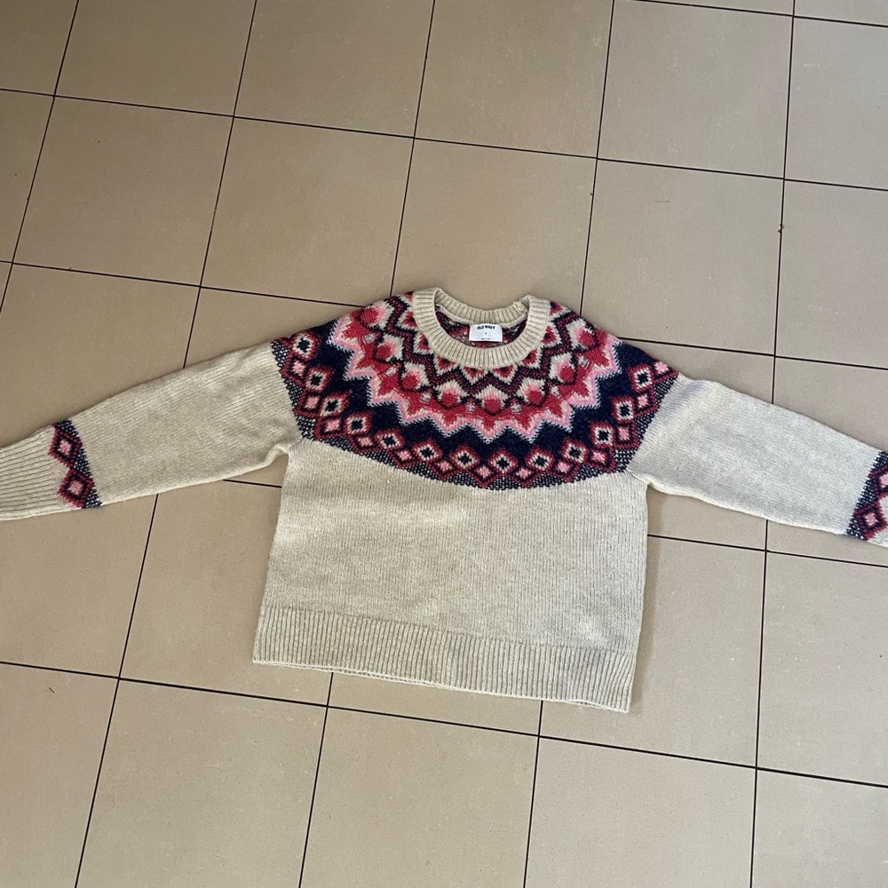 Old Navy Fair Isle Winter / Holiday sweater/Womens medium / well made